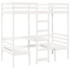 vidaXL Lit mezzanine avec bureau et chaises blanc 80x200 cm pin massif
