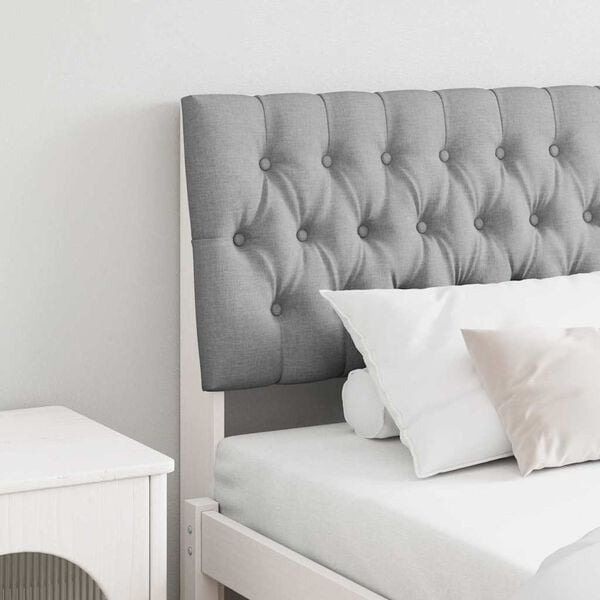 vidaXL Tête de lit capitonnée Gris clair 180 cm Pin massif