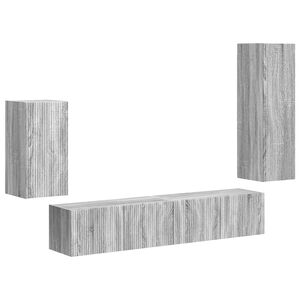 vidaXL Ensemble meuble TV 4 pc 31 x 30 x 100 cm Sonoma gris