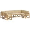 vidaXL Ensemble de canap&eacute;s d'ext&eacute;rieur 9 pc Blanc et Beige