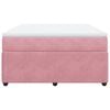 vidaXL Sommier &agrave; lattes de lit avec matelas Rose 140x190 cm Velours