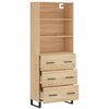 vidaXL Buffet haut Chêne sonoma 69,5x34x180 cm Bois d'ingénierie