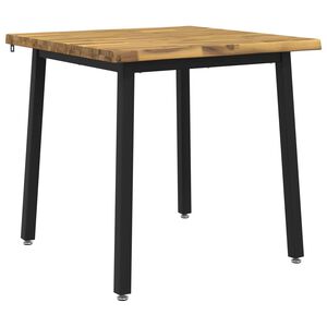 vidaXL 60 x 55 x 75 cm Bois d'Acacia Massif Blanc et noir