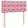 vidaXL Lit ottoman avec matelas rose 120x190 cm velours