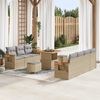 vidaXL Ensemble de canap&eacute; de jardin 10 pcs Beige et Gris clair