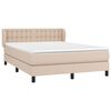 vidaXL Sommier à lattes de lit avec matelas Cappuccino 140x190 cm