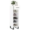 vidaXL Armoire &agrave; chaussure Blanc brillant 30x35x105 cm Bois ing&eacute;nierie