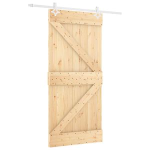 vidaXL Porte coulissante 100 x 210 cm Bois de pin massif