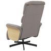 vidaXL Fauteuil inclinable avec repose-pieds taupe tissu