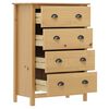 vidaXL Buffet Hill avec 4 tiroirs 79x40x110 cm Bois de pin solide