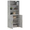 vidaXL Buffet haut Gris b&eacute;ton 69,5x34x180 cm Bois d'ing&eacute;nierie