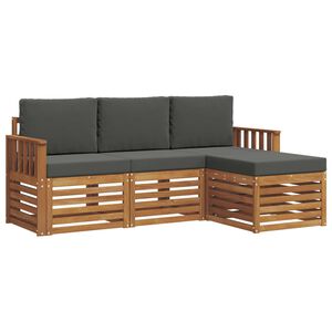 vidaXL Ensemble de canap&eacute;s d'ext&eacute;rieur 4 pc 4 place