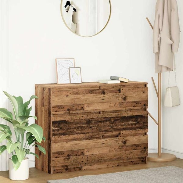 vidaXL Buffet vieux bois 100x35x76 cm bois d'ing&eacute;nierie