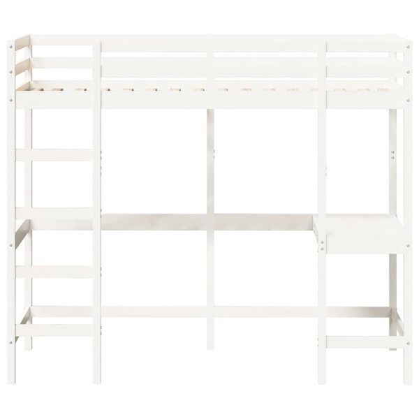 vidaXL Lit superpos&eacute; sans matelas blanc 90x190 cm bois de pin massif
