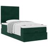 vidaXL Cadre de lit ottoman avec matelas vert fonc&eacute; 90x190 cm velours