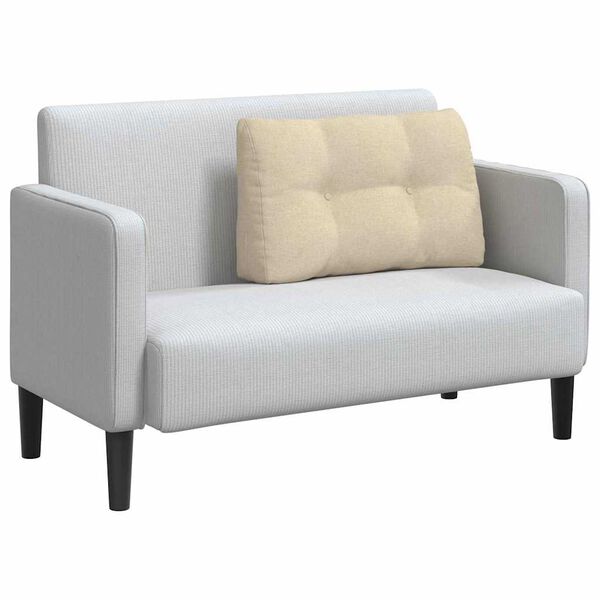 vidaXL Coussin de Dos Cr&egrave;me 80 x 24 x 50 cm tissu