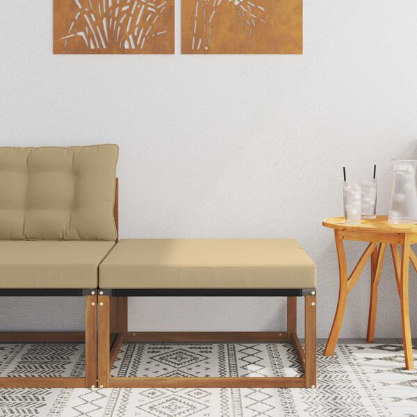 vidaXL Hocker d'ext&eacute;rieur Bois d'Acacia Massif Naturel