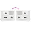 vidaXL Table de chevet blanc brillant 60x39x45 cm