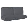 vidaXL Ensemble de coussins Tissu Oxford Anthracite 120 x 50 x 52 cm