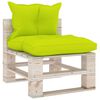 vidaXL Salon palette de jardin 4 pcs avec coussins bois de pin