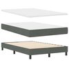 vidaXL Lit &agrave; ressorts avec matelas Gris fonc&eacute; 120 x 190 cm tissu