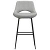 vidaXL Tabouret de bar Gris clair Velours