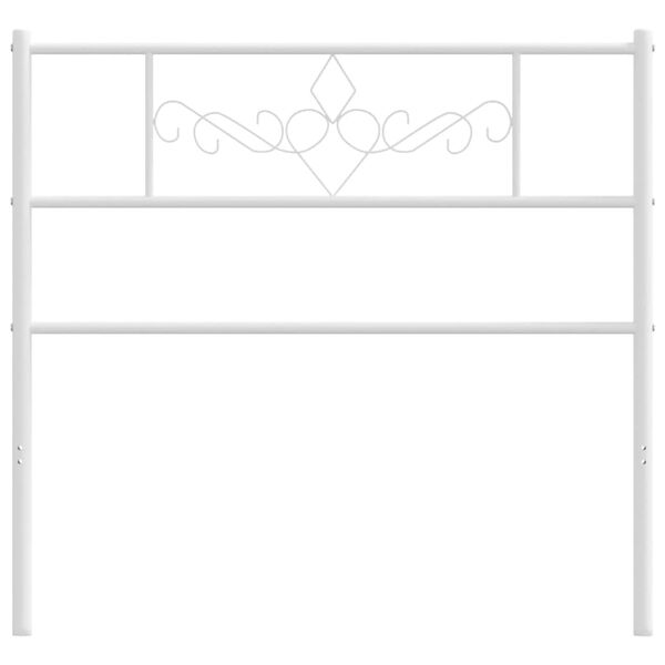 vidaXL Tête de lit métal blanc 75 cm