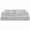 vidaXL Cadre de lit avec rangement avec tiroir Gris Sonoma 150 cm