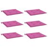 vidaXL Coussins de chaise de jardin lot de 6 rose 40x40x4 cm tissu