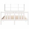 vidaXL Lit biblioth&egrave;que sans matelas blanc 160x200 cm bois pin massif