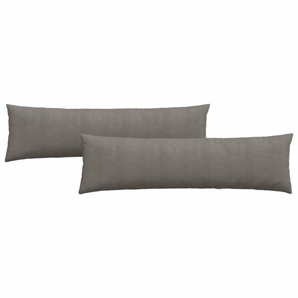 vidaXL Coussins de canap&eacute; 2 pcs Gris clair 145 x 40 cm