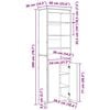 vidaXL Armoires Hautes 2 pcs Sonoma 60 x 36 x 200 cm Bois d'ing&eacute;nierie
