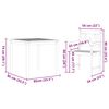 vidaXL Ensemble de salle &agrave; manger pour jardin 3 pcs Marron