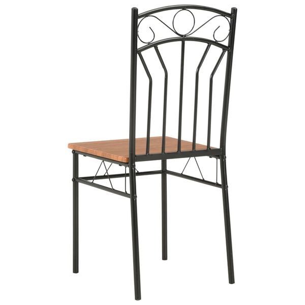 vidaXL Chaises à manger lot de 6 marron MDF