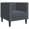 vidaXL Canap&eacute; Gris fonc&eacute; 74,5 x 71 x 70,5 cm Velours