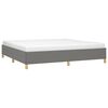vidaXL Cadre de lit sans matelas gris fonc&eacute; 200x200 cm tissu