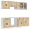 vidaXL Ensemble d'armoires de cuisine 8 pcs Kalmar bois d'ing&eacute;nierie