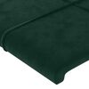 vidaXL T&ecirc;tes de lit 2 pcs Vert fonc&eacute; 72x5x78/88 cm Velours