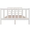 vidaXL Cadre de lit sans matelas blanc bois massif 140x190 cm