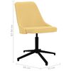 vidaXL Chaise pivotante de bureau Jaune Tissu