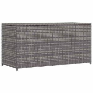 vidaXL Bo&icirc;te de rangement de jardin gris 120x50x60 cm r&eacute;sine tress&eacute;e