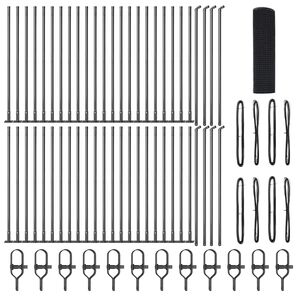 vidaXL Poteau de cl&ocirc;ture. Gris