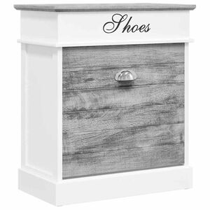 vidaXL Armoire &agrave; chaussures Gris 50 x 28 x 58 cm Bois de Paulownia