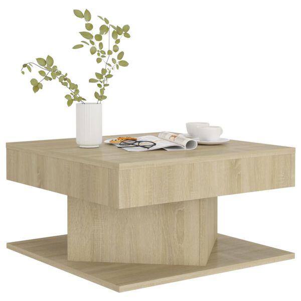 vidaXL Table basse Chêne sonoma 57x57x30 cm Bois d’ingénierie