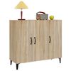 vidaXL Buffet chêne sonoma 90x34x80 cm bois d'ingénierie