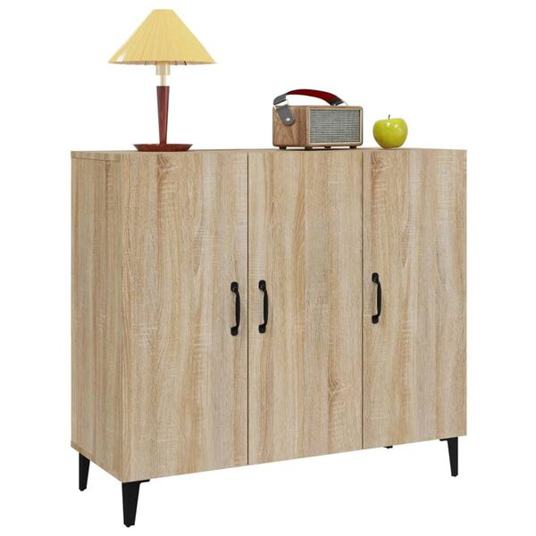 vidaXL Buffet chêne sonoma 90x34x80 cm bois d'ingénierie
