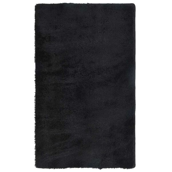 vidaXL Tapis Shaggy &agrave; poils longs NAVARRA noir 60x100 cm polyester