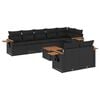 vidaXL Patio Sofa Set 9 place Black