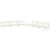 vidaXL Salon de jardin 6 pcs Blanc Bois de pin massif