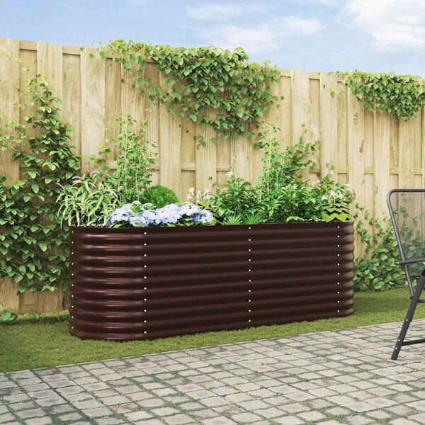 vidaXL Jardinière surélevée Marron 240 x 80 x 81 cm Acier